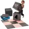 7115 2 baby dan puzzle habszivacs jatszoszonyeg grey szamokkal 90x90 cm