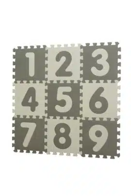 7115 baby dan puzzle habszivacs jatszoszonyeg grey szamokkal 90x90 cm