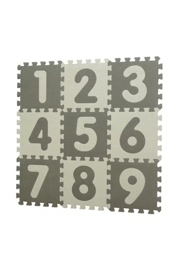 7115 baby dan puzzle habszivacs jatszoszonyeg grey szamokkal 90x90 cm
