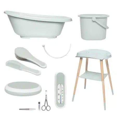 FÜRDÉTÖ SZETT BÉBÉ-JOU SENSE 7 RÉSZES SKY GREEN